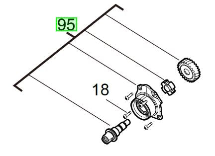 Milwaukee M187FCS66 Driving shaft 4931465972 spare part