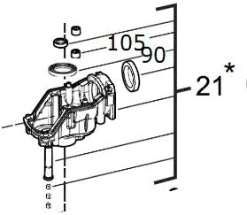 Milwaukee M18CHPX Gearbox housing 4931507007 spare part item 21 + 37