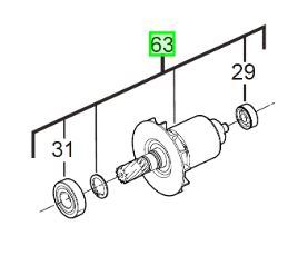 Milwaukee M18FSGC Armature 4931454939 spare part