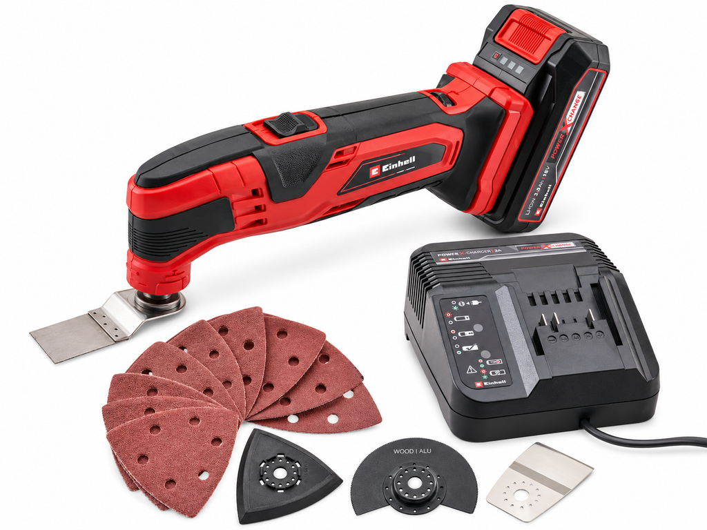Einhell XMS26PXMTKIT 18V Multi-Tool Kit with a 2.5Ah Li-ion Battery