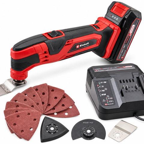 Einhell XMS26PXMTKIT 18V Multi-Tool Kit with a 2.5Ah Li-ion Battery