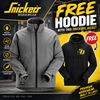 Snickers 1905 AllroundWork, Windstopper Fleece Lined Jacket steel grey + free hoodie