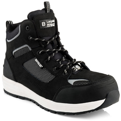 BAZ Buckbootz Tradez S1 P HRO SRC Black Lightweight Safety Lace Boot