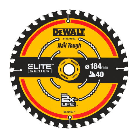 Dewalt DT10303-QZ ELITE™ Series Framing Circular Saw Blade 184 x 16mm x 40T
