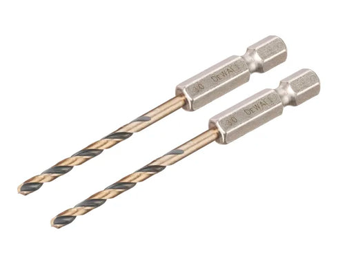 Dewalt DT20602-QZ BLACK&GOLD Hex HSS-G Drill Bits (2) 3.0mm
