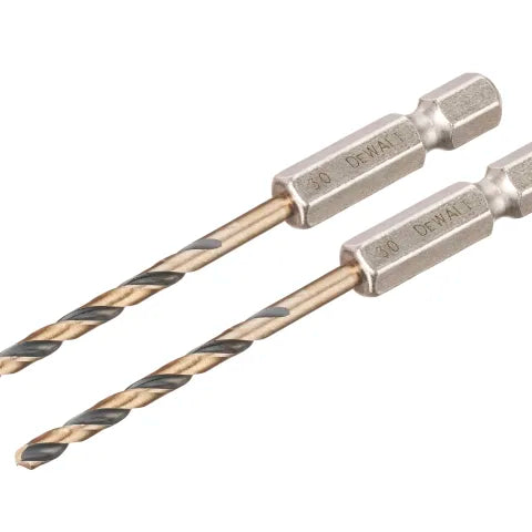 Dewalt DT20602-QZ BLACK&GOLD Hex HSS-G Drill Bits (2) 3.0mm
