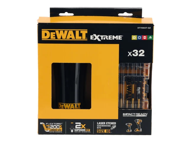 Dewalt DT70903T FLEXTORQ™ Bit Set, 32 Piece & Travel Mug
