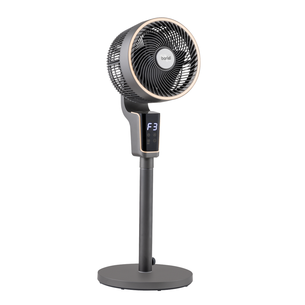 Baridi DH141 Pedestal Fan with Remote Control & 12hr Timer 12" - Grey