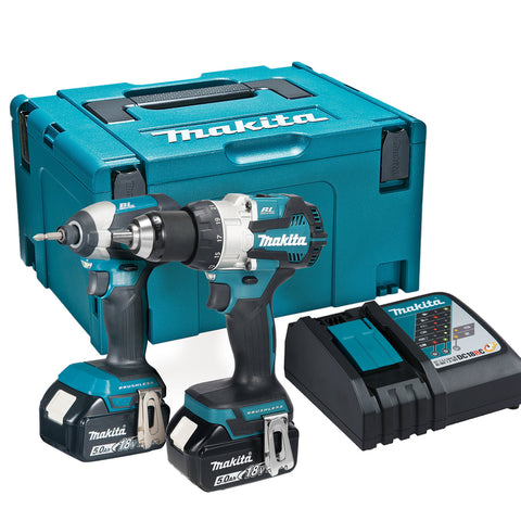 Makita DLX2507TJ Brushless 5ah twin pack Kit LXT DHP489/DTD153