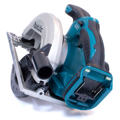 Makita DSS611Z 18V cordless circular saw with 165mm blade, ergonomic grip and durable design for precise cutting tasks.