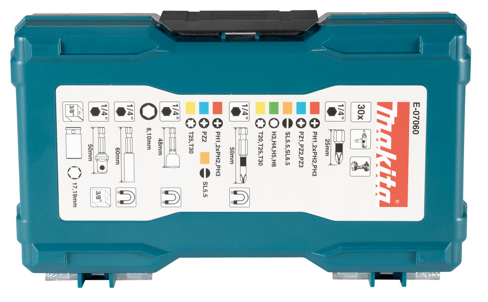 Makita Screw bit and socket set 30 pcs E-07060