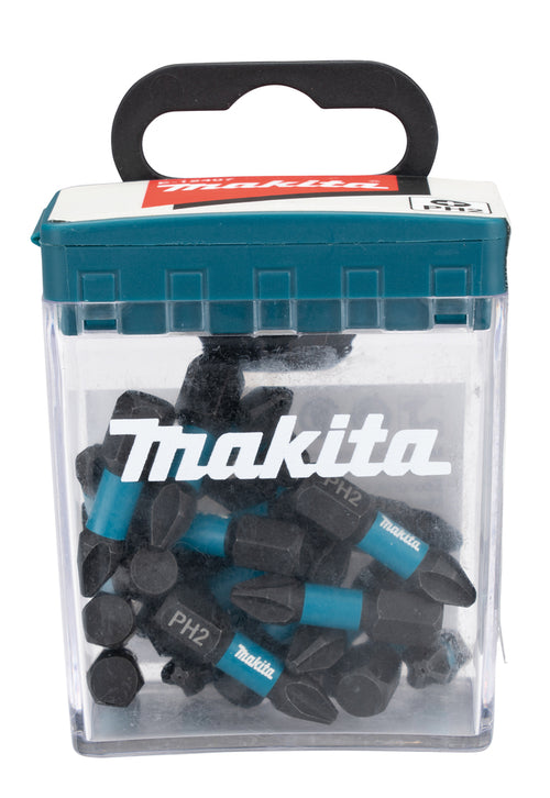 Makita Screw Bit Impact Black, PH2, 25 mm, 25 pcs E-12360