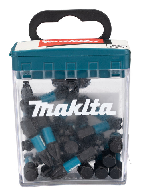 Makita Screw Bit Impact Black, PZ2, 25 mm, 25 pcs E-12376