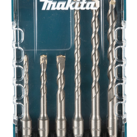 Makita T.C.T Hammer Drill Bit set, SDS-PLUS, 6 pcs E-15730