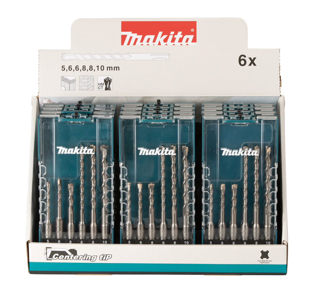Makita T.C.T Hammer Drill Bit set, SDS-PLUS, 12 pcs E-15730