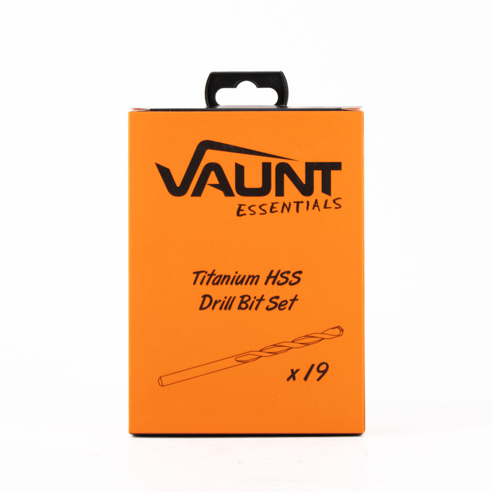 Vaunt  E1324040 Essentials HSS Titanium Coated Drill Bit Set – 19 pc