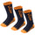 Vaunt e2318000 Essential Orange/Black Socks – Size 6-11 – Pack of 3