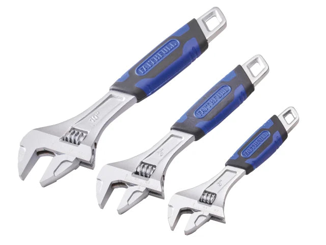 Faithfull FAIAS3PCA Adjustable Spanner Set, 3 Piece