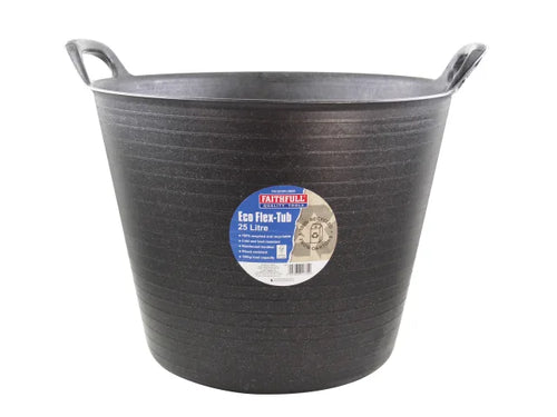 Faithfull FAIECOFLXB25 Eco Flex Tub 25 litre - Recycled Black