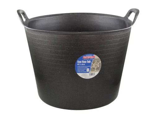 Faithfull FAIECOFLXB42 Eco Flex Tub 42 litre - Recycled Black