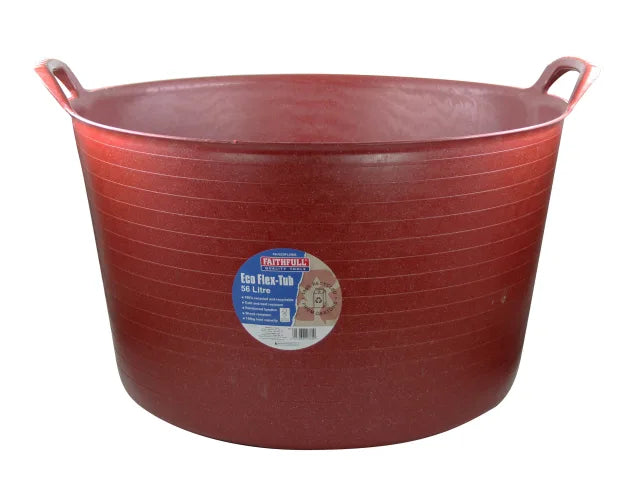 Faithfull FAIECOFLXR56 Eco Flex Tub 56 litre - Recycled Red