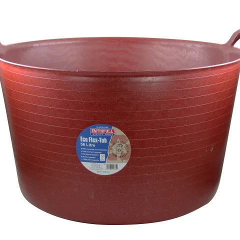 Faithfull FAIECOFLXR56 Eco Flex Tub 56 litre - Recycled Red