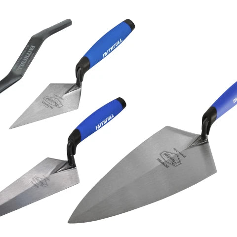 Faithfull FAIPTFSET4 Prestige Professional Brick Trowel Set, 4 Piece