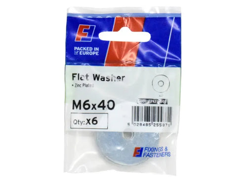 Forgefix FORFPKFW640 Flat Washers ZP M6 x 40mm ForgePack 6