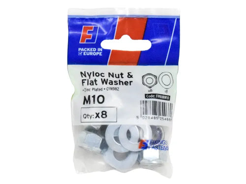Forgefix FORFPKNNW10 Nyloc Nut & Washer M10 ForgePack 8
