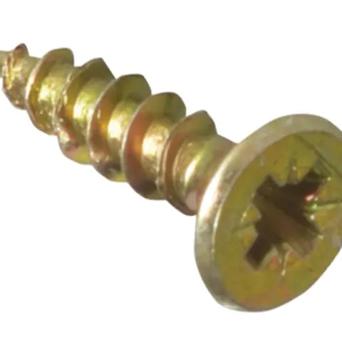 ForgeFix MPS313Y Multi-Purpose Pozi Compatible Screw CSK ST ZYP 3.0 x 13mm Box 200