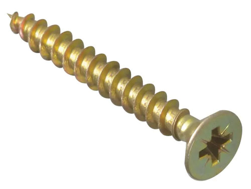 ForgeFix MPS540Y Multi-Purpose Pozi Compatible Screw CSK ST ZYP 5.0 x 40mm Box 200