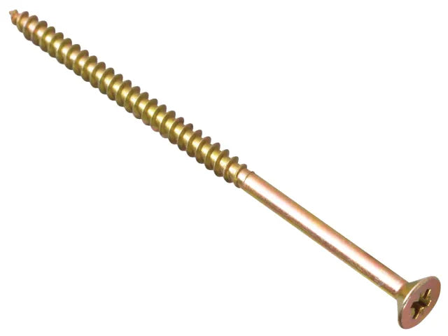 ForgeFix MPS6100Y Multi-Purpose Pozi Compatible Screw CSK ST ZYP 6.0 x 100mm Box 100