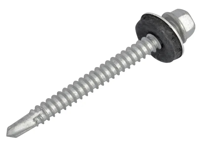 ForgeFix TFHL5557 TechFast Hex Head Roofing Screw Self-Drill Light Section 5.5 x 57mm Pack 50