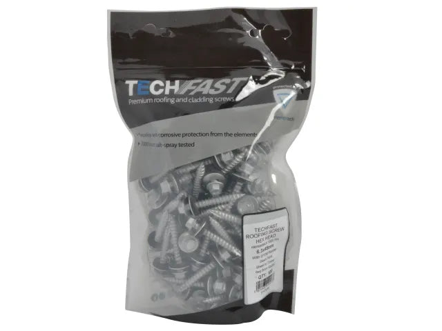 ForgeFix TFHT6345 TechFast Hex Head Screw Sheet to Timber 6.3 x 45mm Pack 100