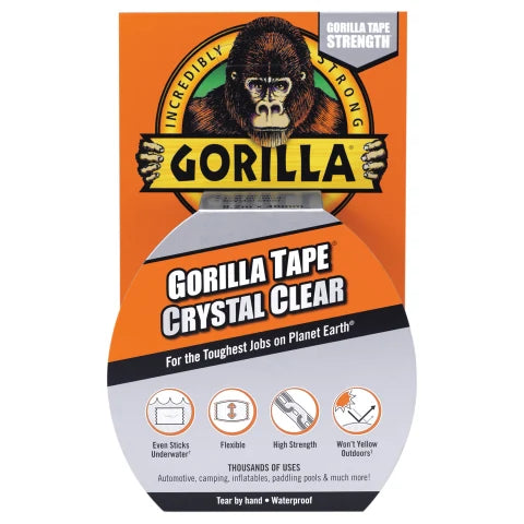 Gorilla Tape® 48mm x 8.2m Crystal Clear GRGCLTAPE48