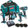 Makita 4pc 18v brushless tool kit lxt DLX4138TX1 - dhp483/dtd153/dhr242/dml815 + 3 x 5ah