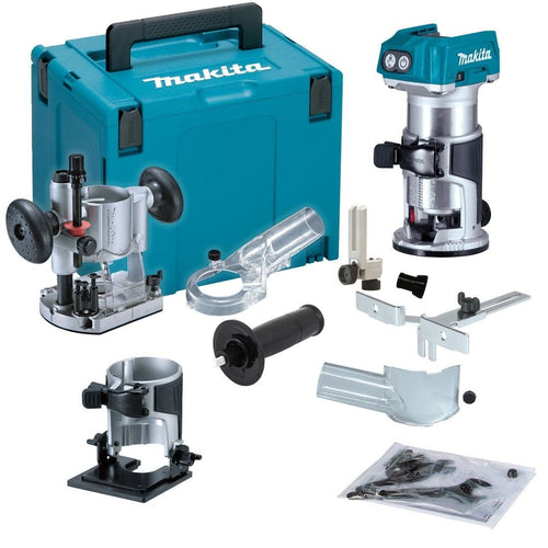 Makita DRT50RTJX2Z 18V LXT Brushless Router/Trimmer with accessory Kit - no batteries / charger