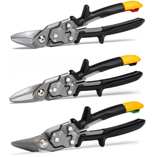 Toughbuilt TB-H4S3-60 Aviation Snips Set of x3 Tin Snip Left Right Straight Cut