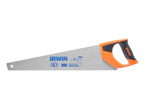Irwin 880UN Jack Universal Panel Saw 500mm (20in) 8TPI with triple ground teeth for fast, accurate cutting.