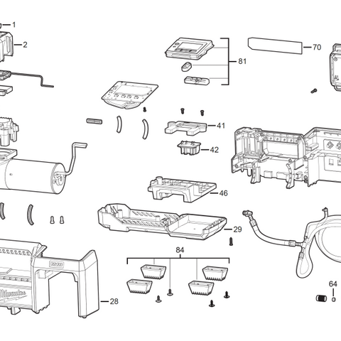 Milwaukee M18BI 18v tyre inflator spare parts