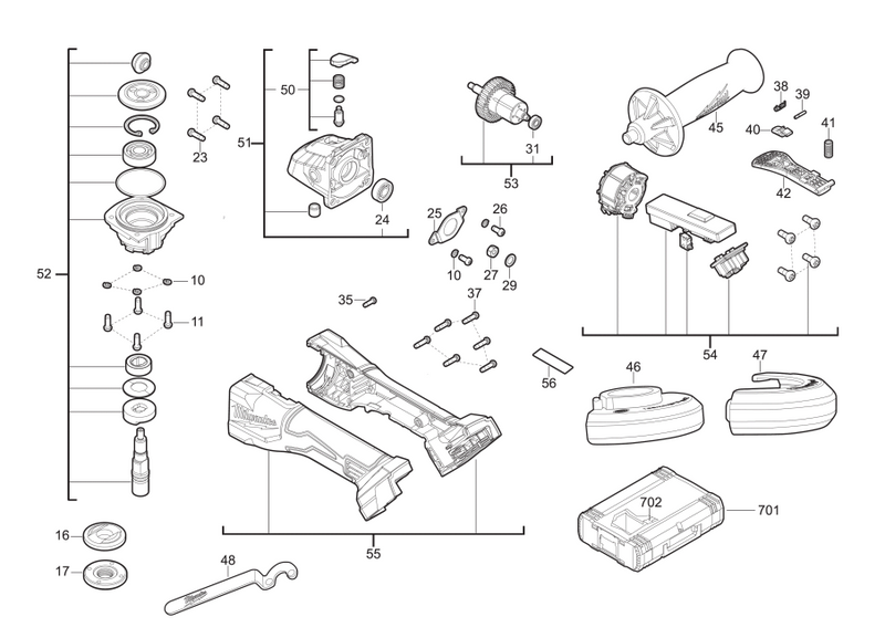 M18BLSAG115XPD spare parts – C.J. Sinclair