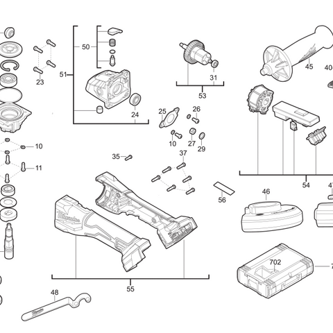 M18BLSAG115XPD spare parts