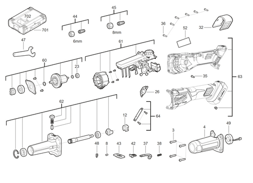 M18FDGROVB spare parts