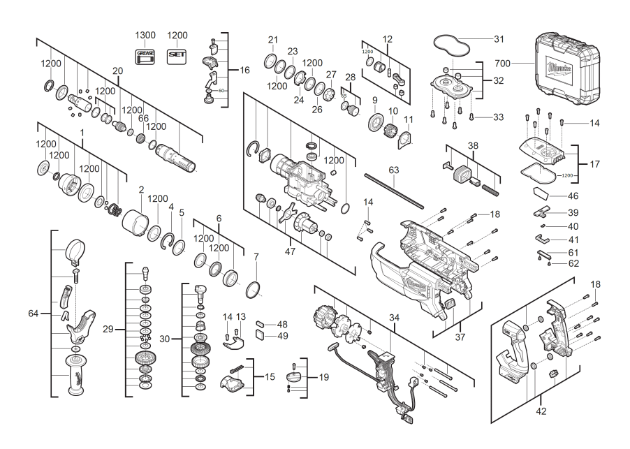 M18FHACOD32 spare parts