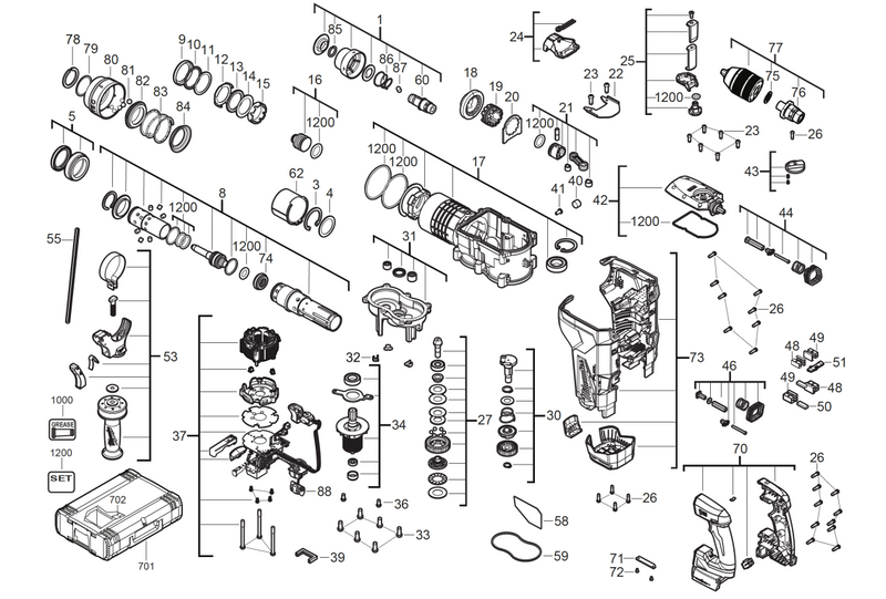 miページ M18ONEFHPX spare parts – C.J. Sinclair