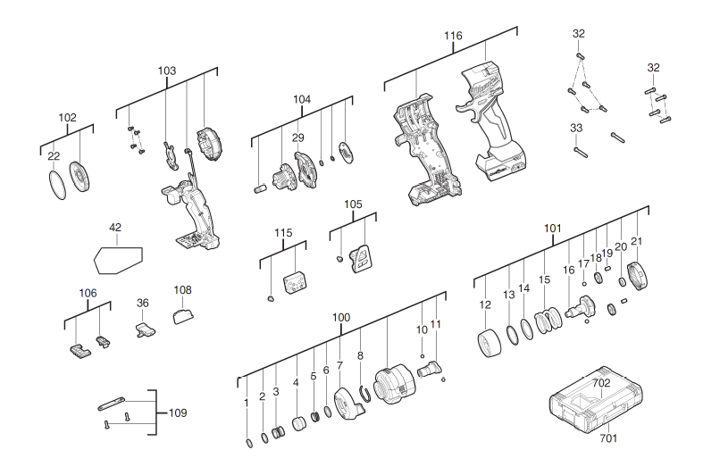 M18ONEID3 SPARE PARTS