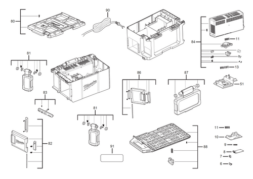 M18POALC 110V spare parts