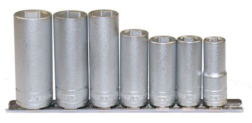 Teng Tools M3807 3/8" Deep Socket Clip Rail Set 6 pt 7 Pieces