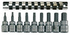 Teng Tools M3812 3/8" Hex Bit Socket Clip Rail Set 9 Pieces