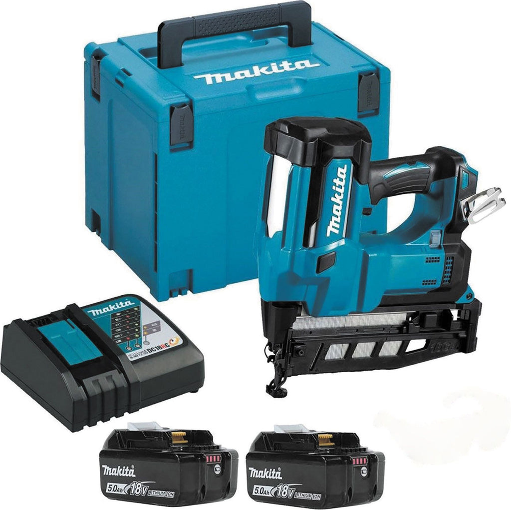 Makita DBN600RTJ 18v LXT Finishing Nailer kit 2x 5ah case + nails